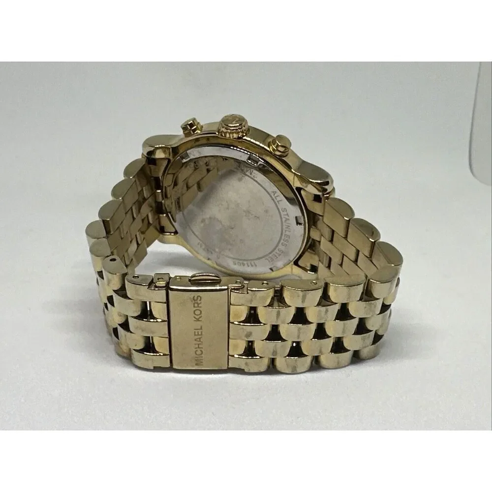 Michael Kors Baisley MK5982 Women Gold Stainless Steel Analog Dial Watch HME433